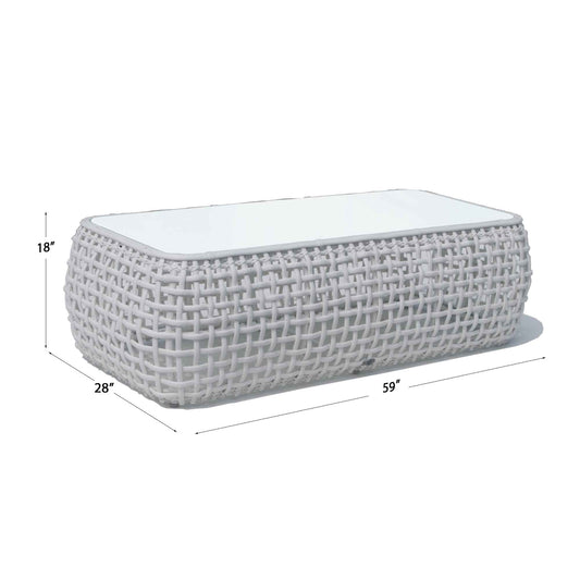 Dynasty Coffee Table with Glass