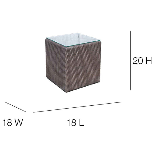 Anibal Side Table with Glass