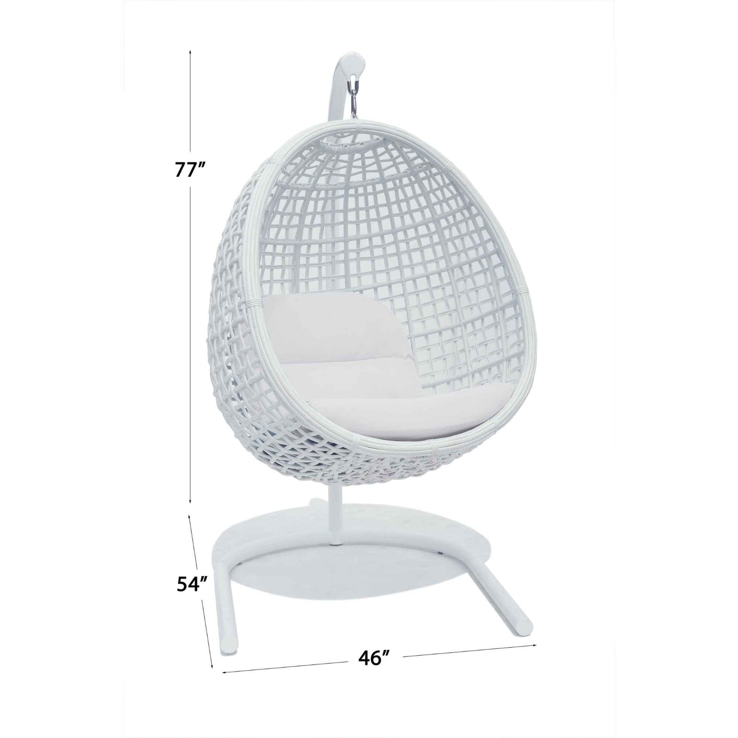 Dynasty Hanging Chair with Frame and Sunbrella Cushion