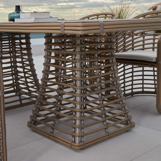 Ruby Rectangular Dining Table with Glass