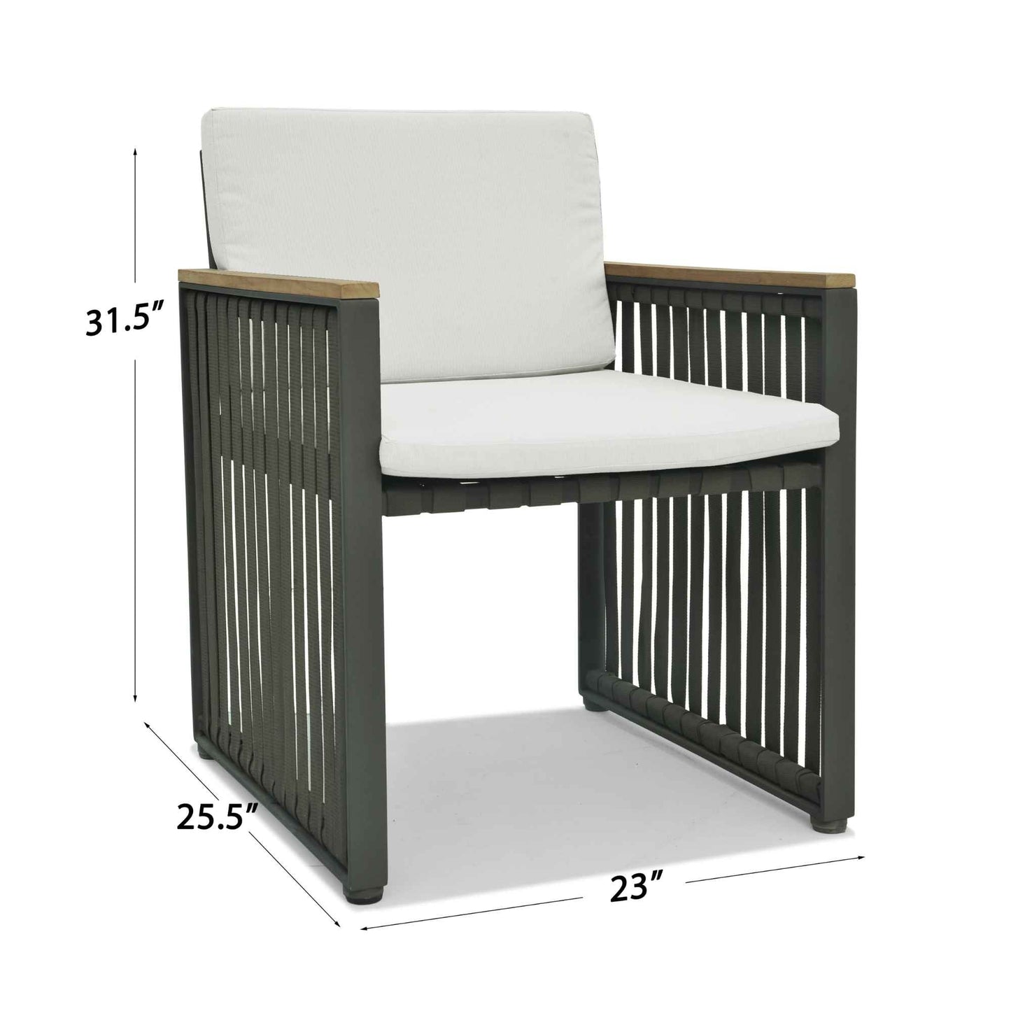 Horizon 5-Piece Dining Set with Sunbrella Cushions