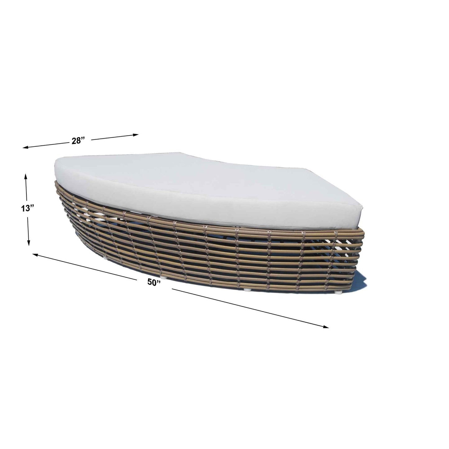 Halo Bench with Sunbrella Cushions
