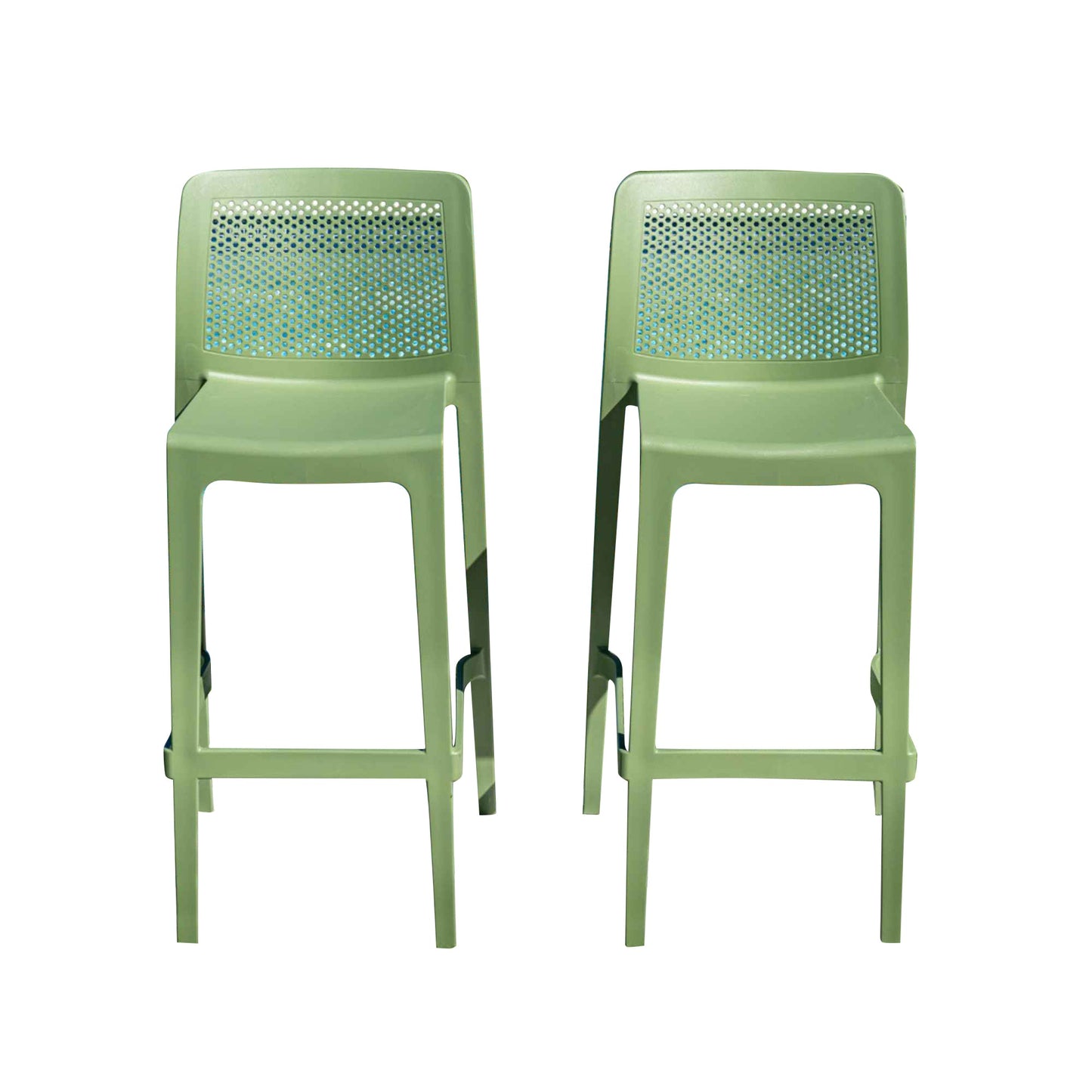 Lisa Set of 2 Barstools - Green