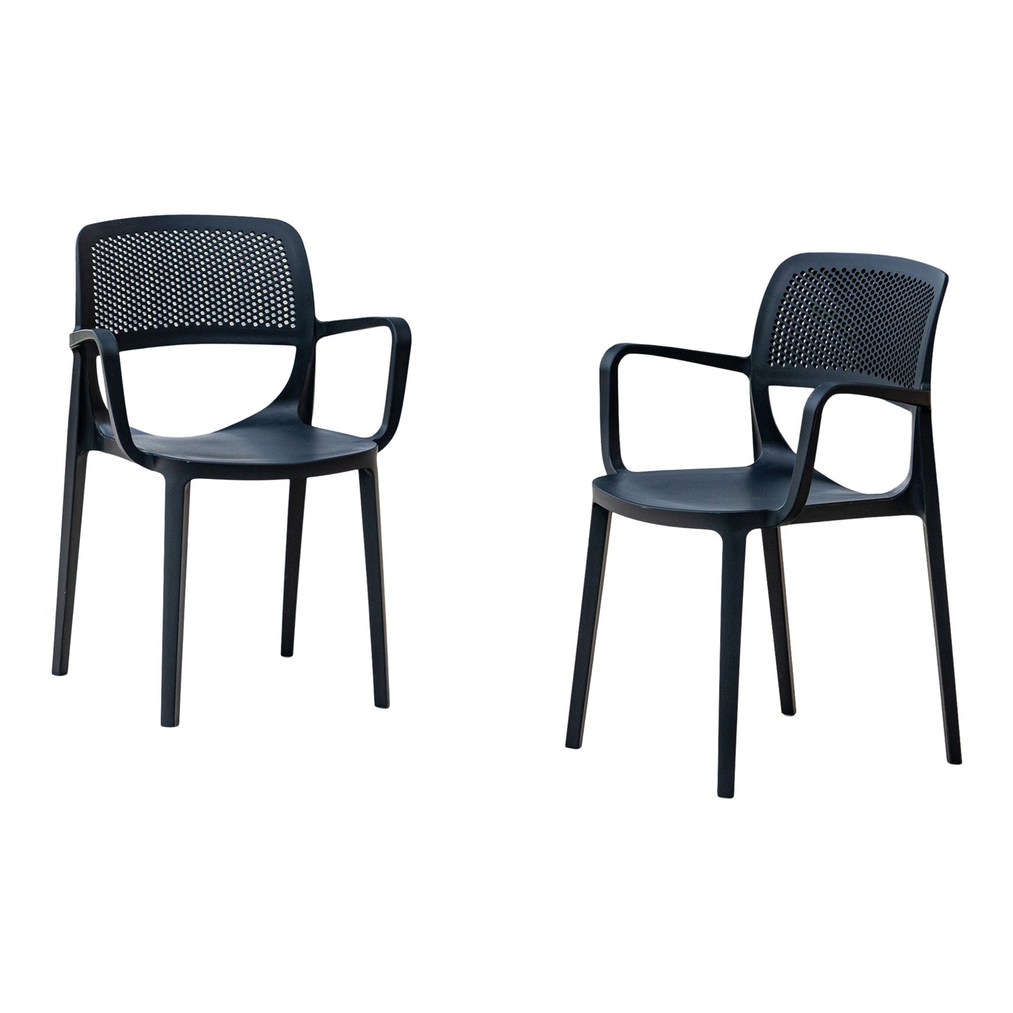 Mila Set of 2 Stackable Armchair-Anthracite