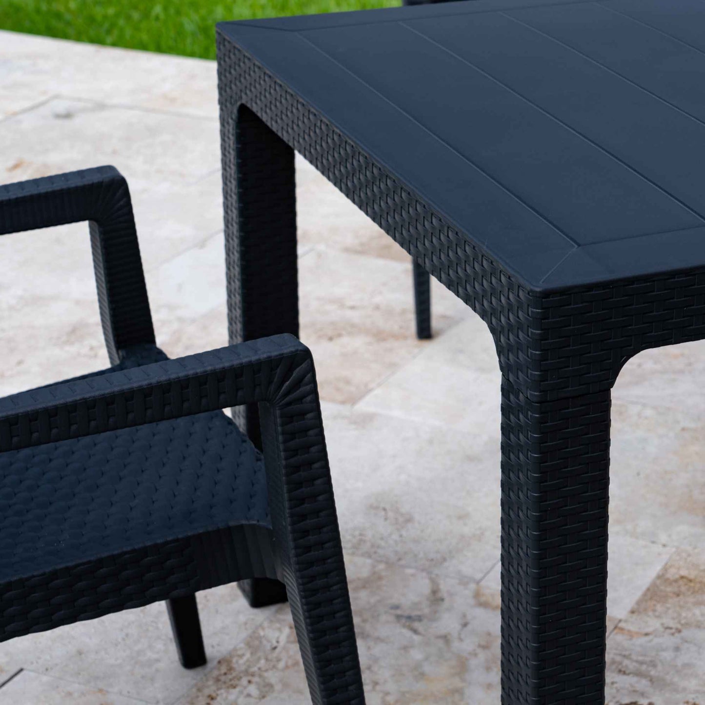 Montana 5-Piece Dining Set-Anthracite