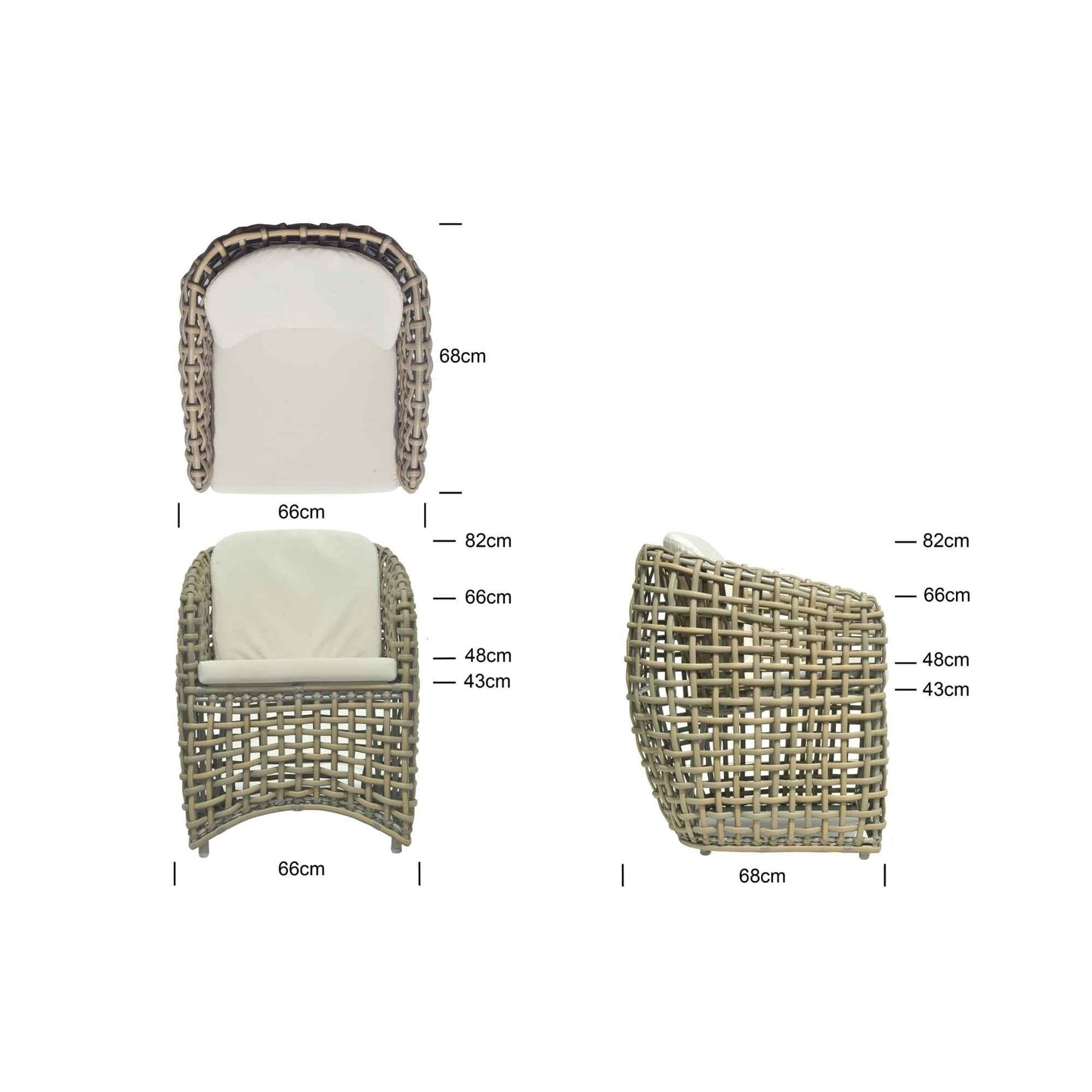 Dynasty 5-Piece Dining Set with Sunbrella Cushion