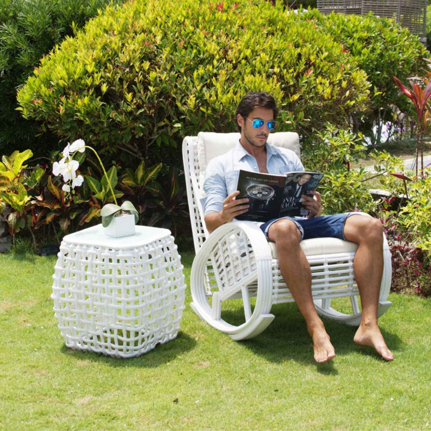 Dynasty Rocker with Sunbrella Cushion