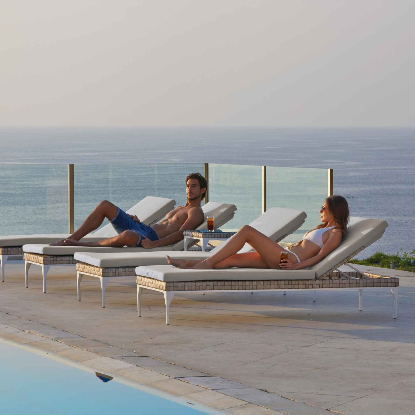 Brafta Chaise Lounger with Sunbrella Cushion