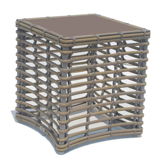 Ruby End Table with Glass