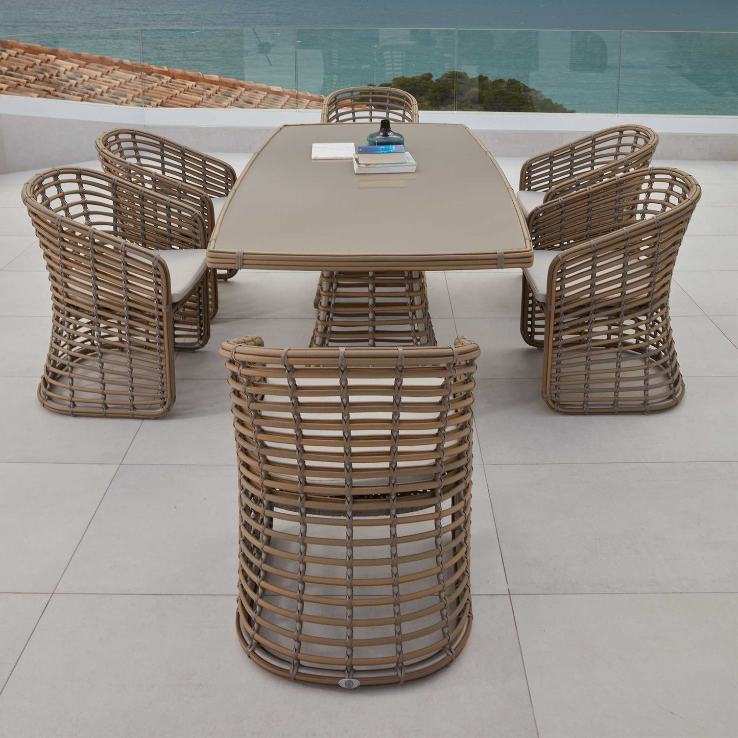 Ruby 7-Piece Dining Set with Sunbrella Cushions