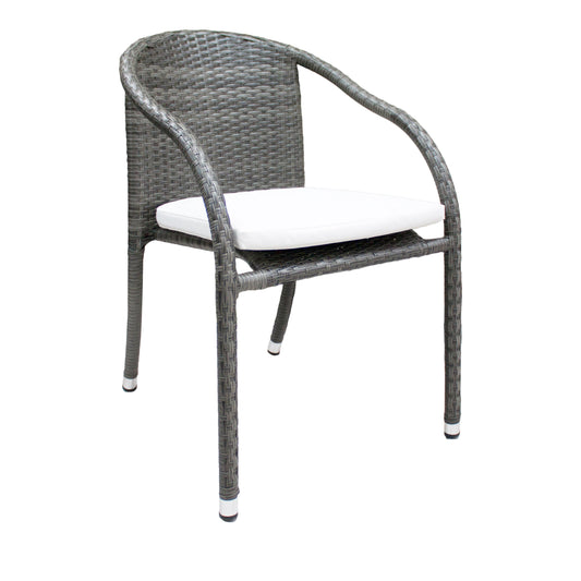 Spectrum Stackable Set 2 Woven Armchairs with Cushion