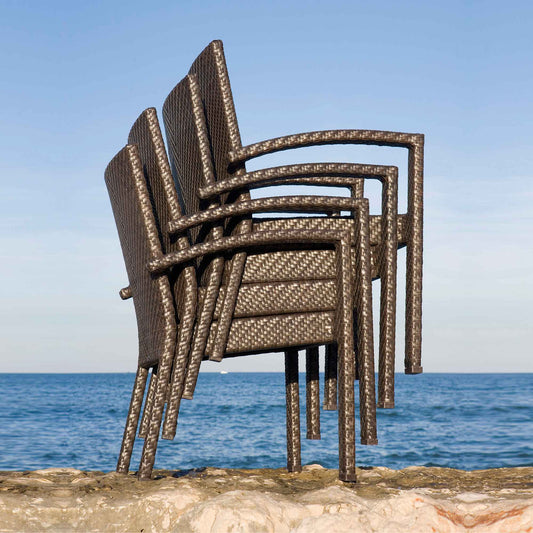 Atlantis Stackable Set of 2 Armchairs with Cushion