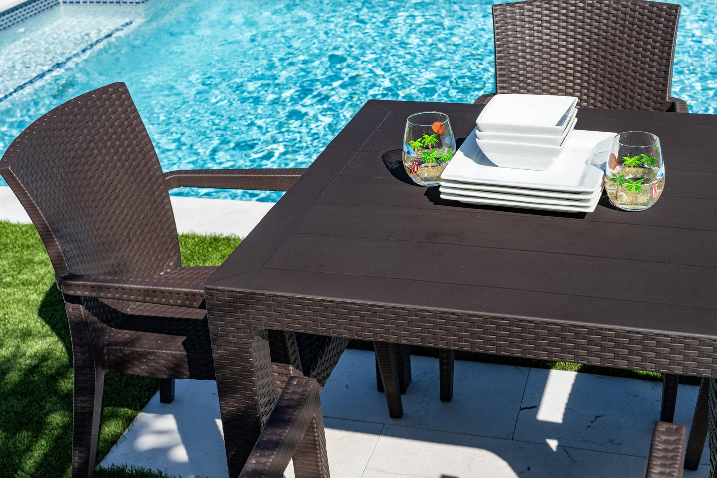 Montana 5-Piece Dining Set-Brown