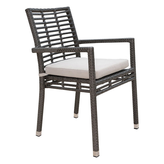 Panama Jack Graphite Set of 2 Stackable Armchairs with Cushion