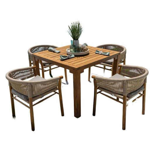 Panama Jack Corsica 5-Piece Square Dining Set