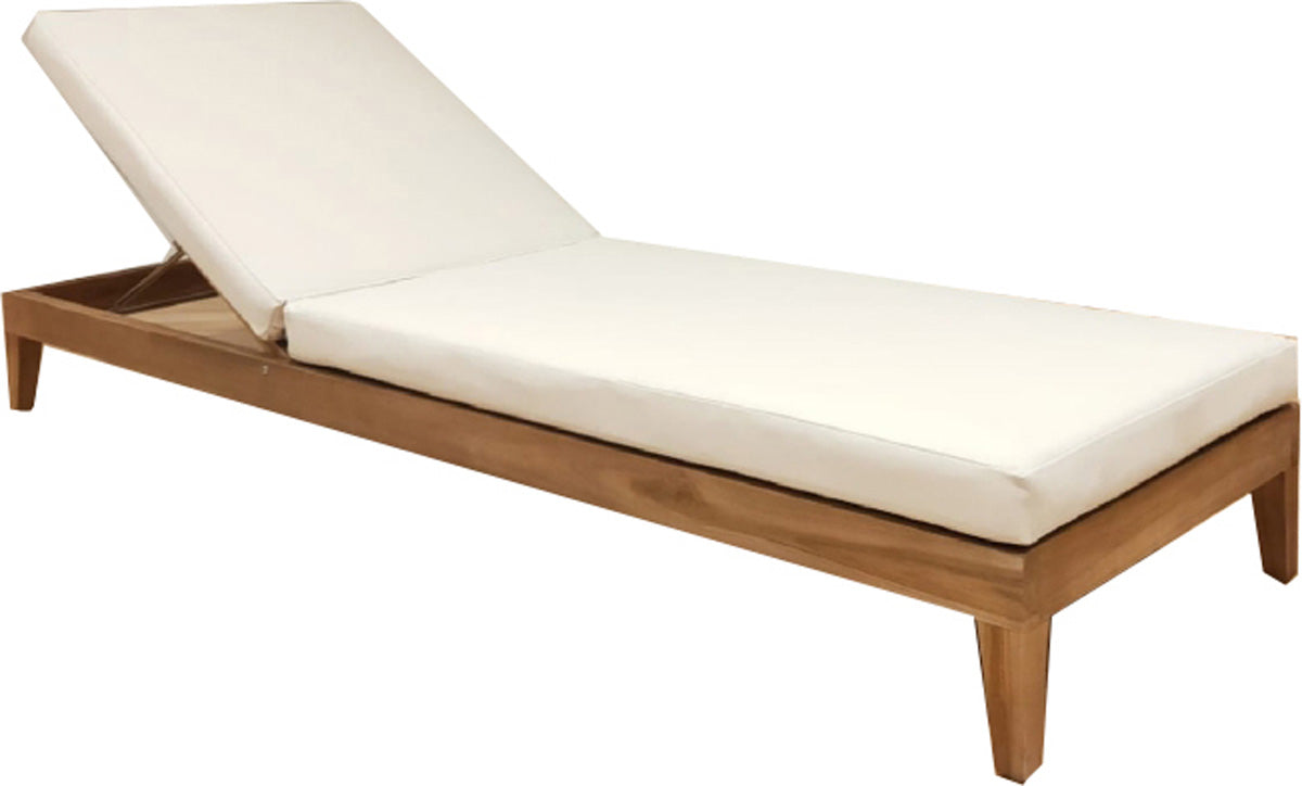 Panama Jack Bali Teak Chaise Lounge with Cushion