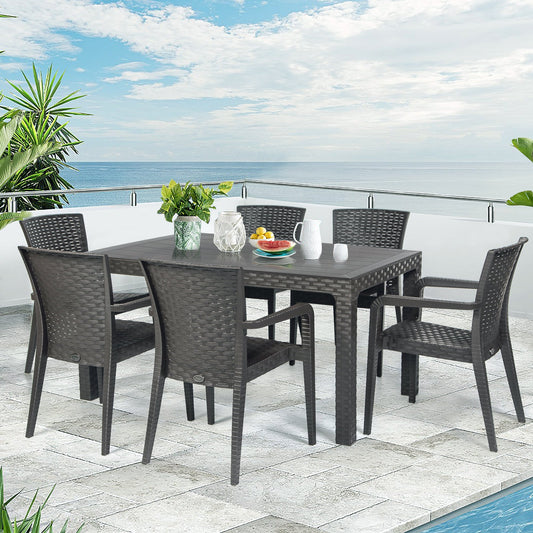 Alberta 7-Piece Dining Set-Anthracite