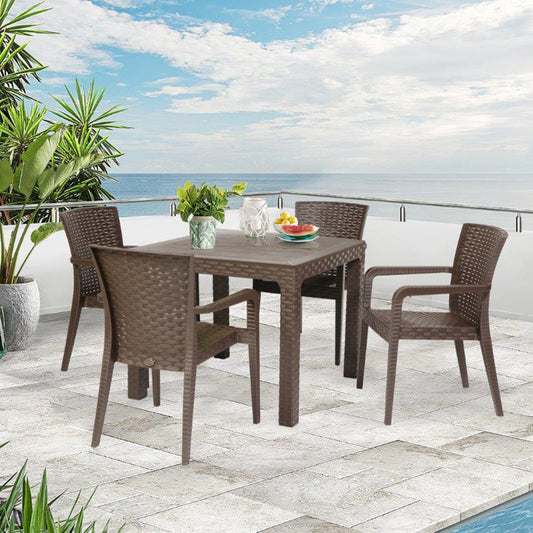 Alberta 5-Piece Dining Set-Brown