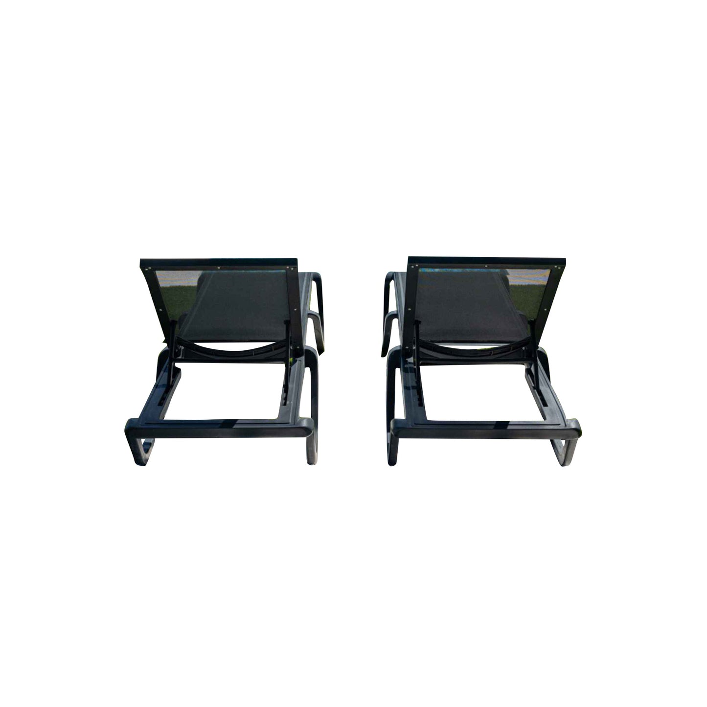 Florence Set of 2 Chaise Lounger - Anthracite - Anthracite Sling