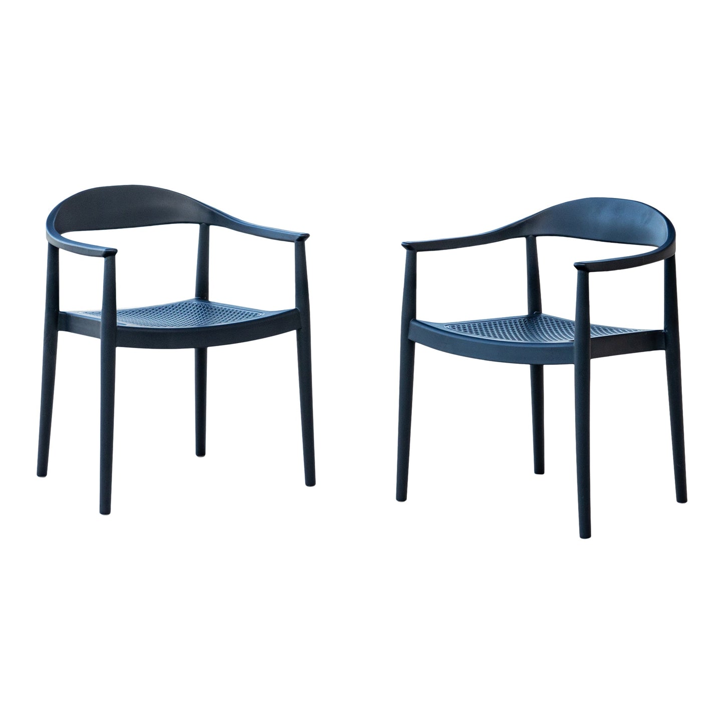 Kennedy Set of 2 Stackable Armchair-Anthracite