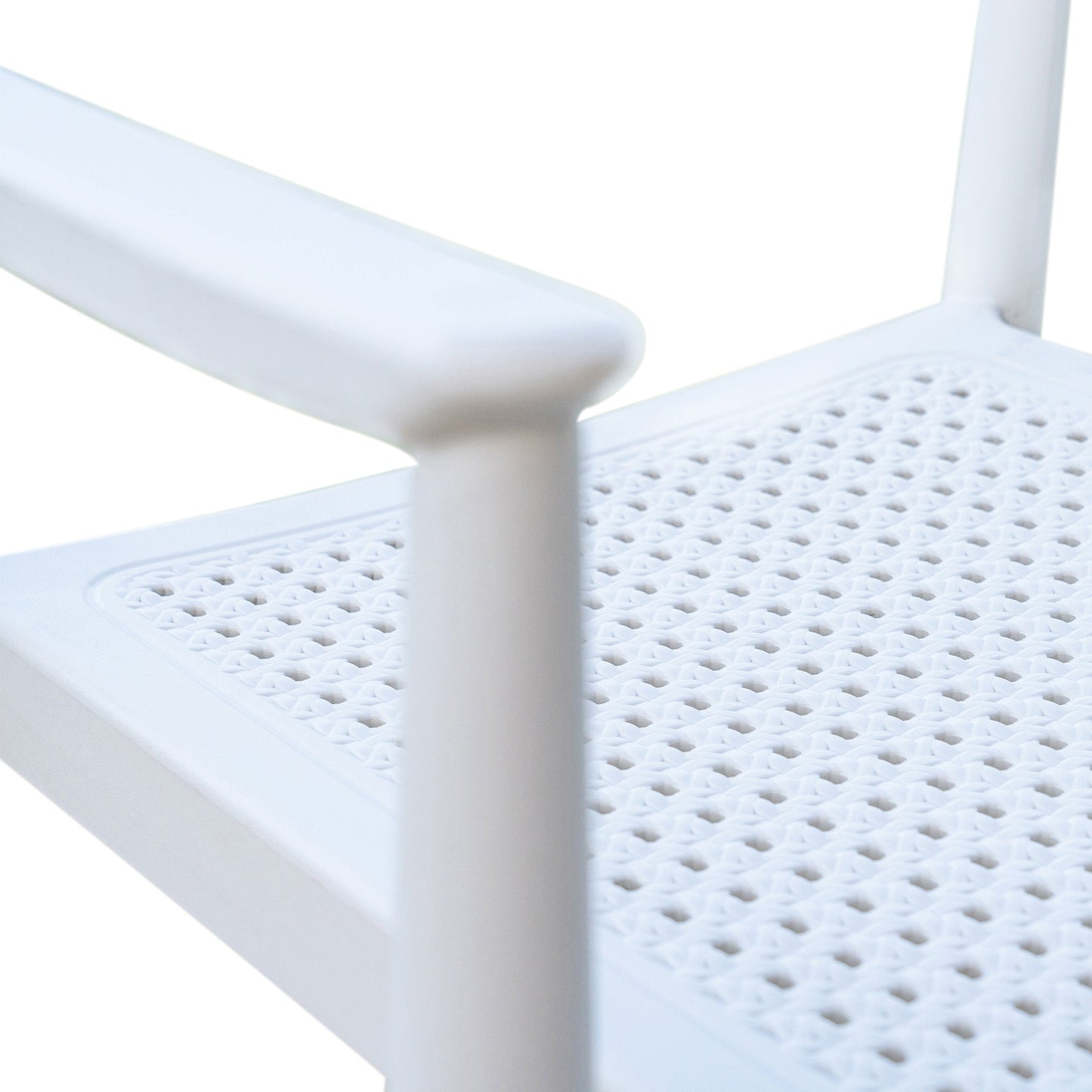 Kennedy Set of 2 Stackable Armchair-White