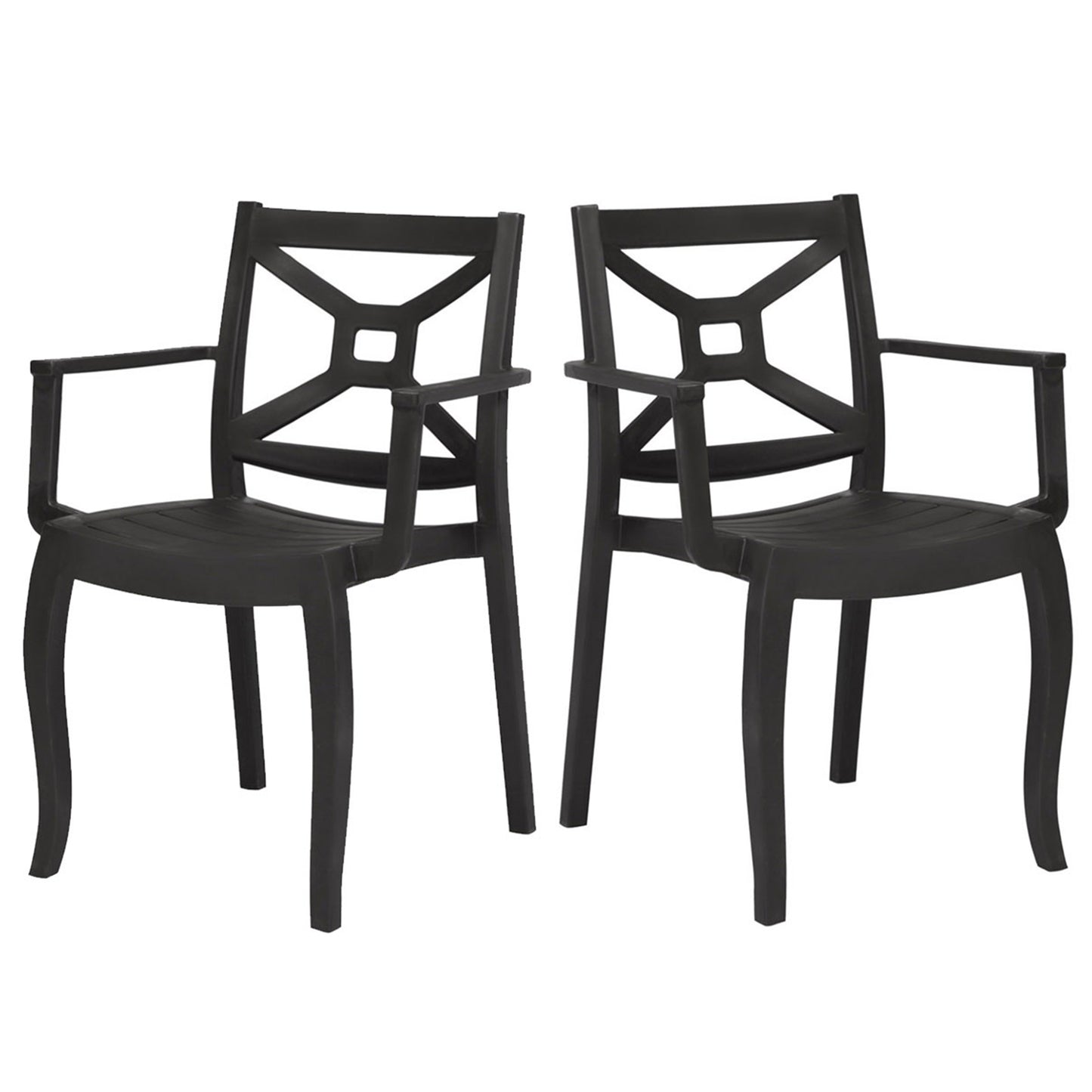 Zeus Set of 2 Stackable Armchair-Anthracite