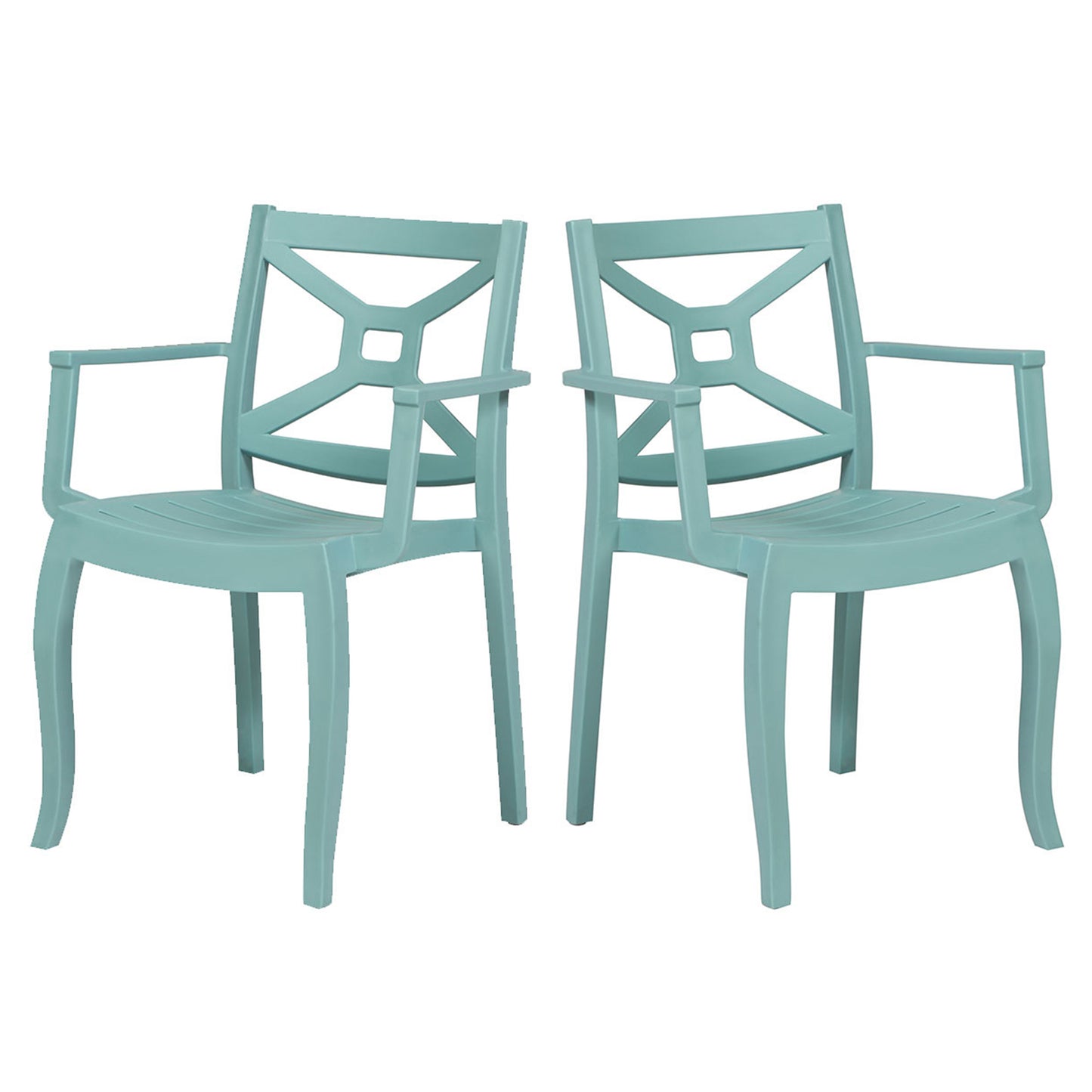 Zeus Set of 2 Stackable Armchair-Blue