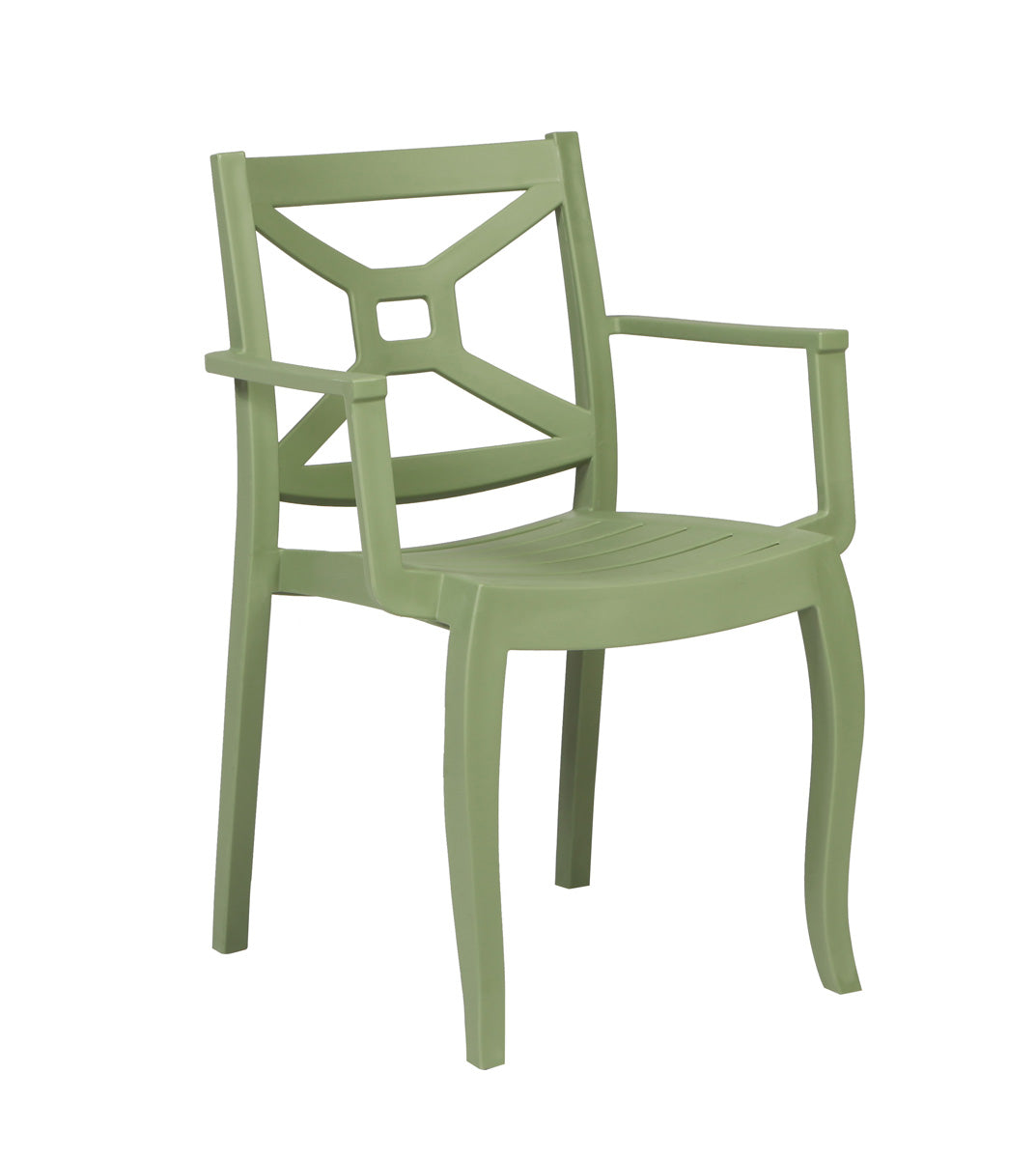 Zeus Set of 2 Stackable Armchair-Green