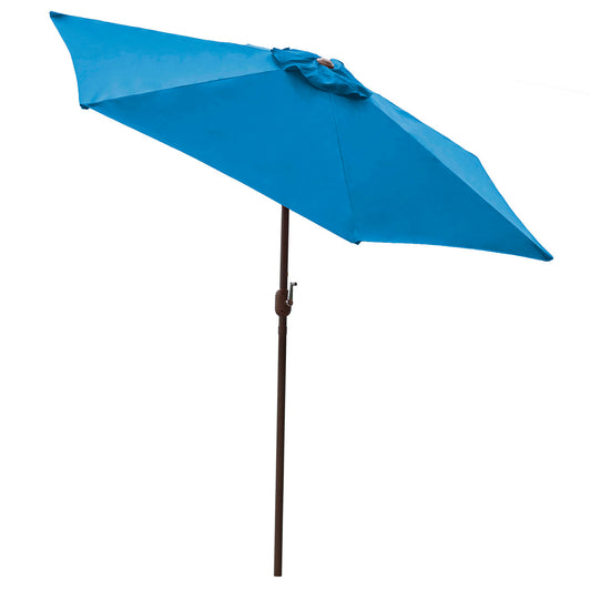 Panama Jack Blue 9 Ft Alum Patio Umbrella W/Crank