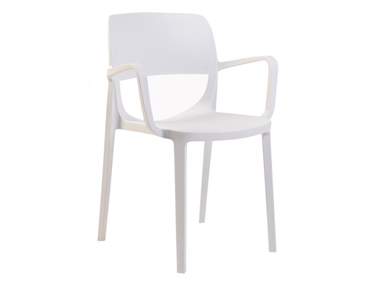 Bella Set of 2 Stackable Armchair-White