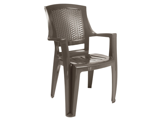 Flora Rattan Armchair-Brown