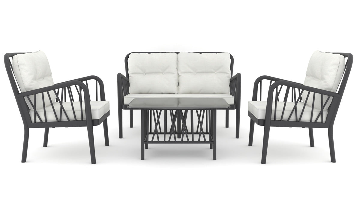 Gala 4 Pc Seating Set w/cushion-Anthracite