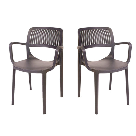 Mila Set of 4 Stackable Armchair-Anthracite