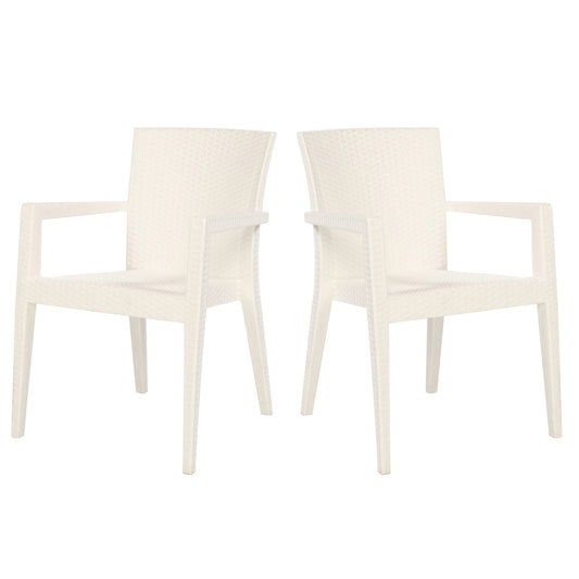 Montana Set of 4 Stackable Armchair-White