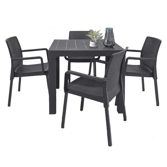 Napoli 5-Piece Dining Set-Anthracite