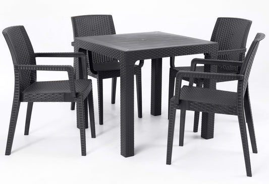 Siena 5-Piece Dining Set-Anthracite