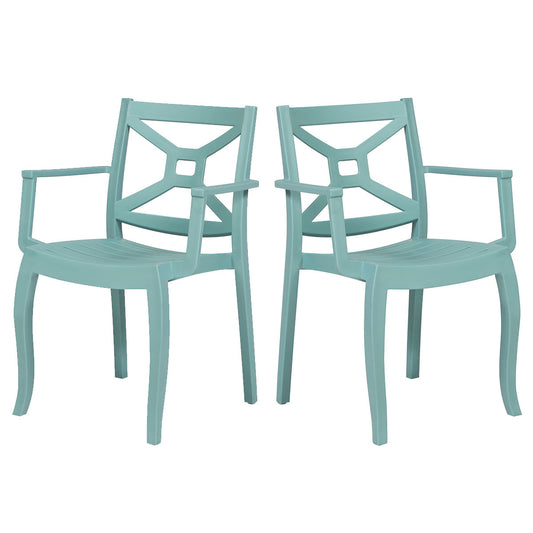 Zeus Set of 4 Stackable Armchair-Blue